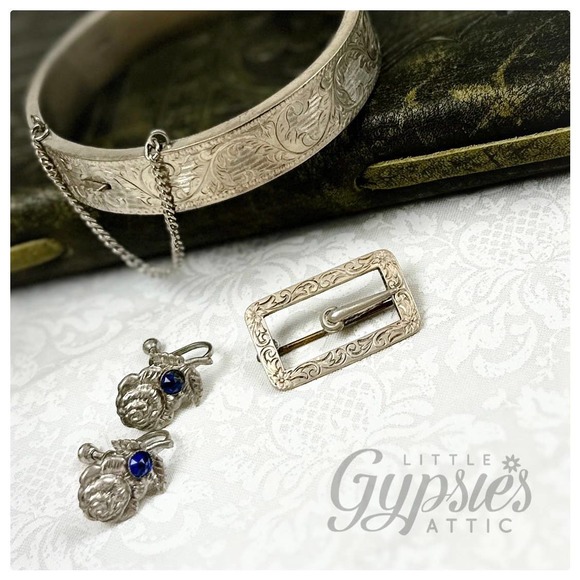 Antique Jewelry - Antique Art Deco Silver Jewelry Bundle